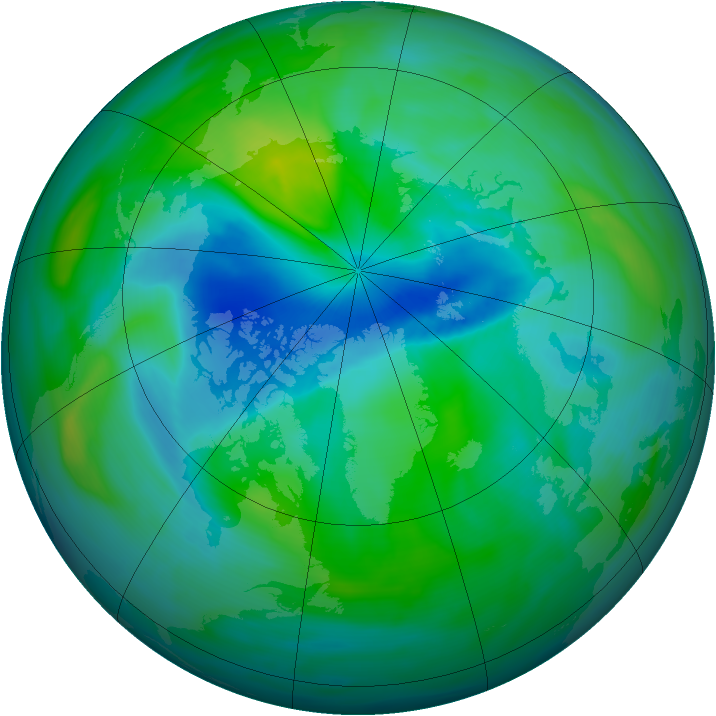 Arctic ozone map for 16 September 2006